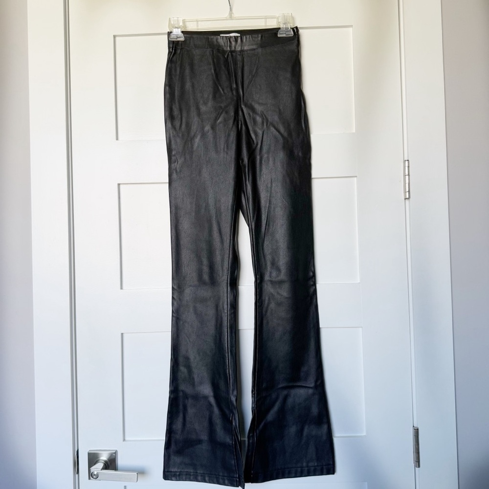 Topshop Black Faux Leather Pants